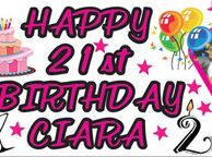 main image for ad 21st Birthday party Banner personalised with photos