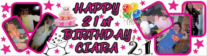 21st Birthday Party Banner Poster with photos