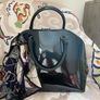 Trussardi Jeans Navy Blue Patent Handbag Image 2