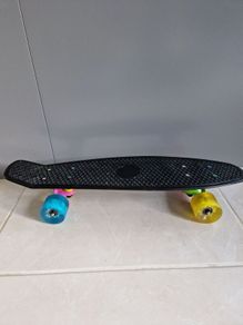 Skateboard with light up LED wheels