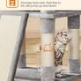 FREE SHIPPING Cat Tree, Large Cat Tower, 172 cm, Light Grey Image 3