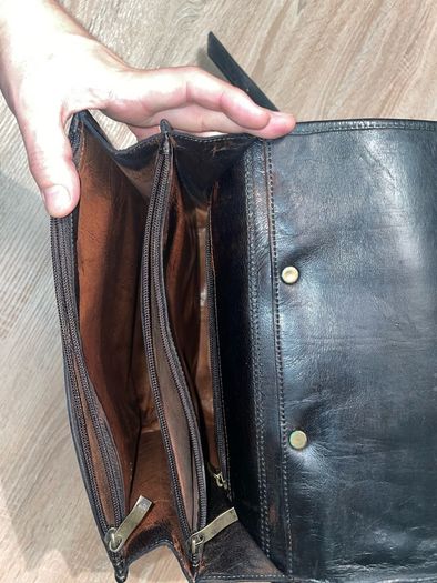 Leather women's square bag