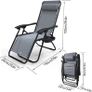 Zero Gravity Chair, Folding Sun Loungers, Recliner Garden Chairs, Outdoor Deck Chairs with Cup and Phone Holder, Grey (FREE SHIPPING) Image 4