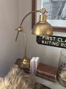 brass reading lamp