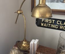 brass reading lamp
