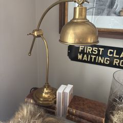 brass reading lamp