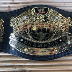 WWE Undisputed Championship 3/4-Scale Metal Replica Belt Signed by Chris Jericho