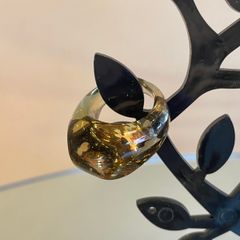 Vintage Cola Colour (Yellow Brown) Glass Chunky Ring