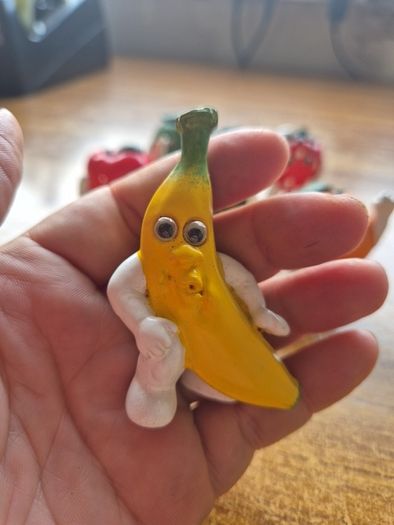 Tiny Fruit People Rare Find Vintage 6x Ceramic Figurines