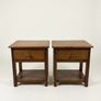 Pair of Vintage Solid Oak Country-Style Nightstands Image 3