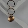 Elegant Gold Starburst Disc & Link Earrings Image 3