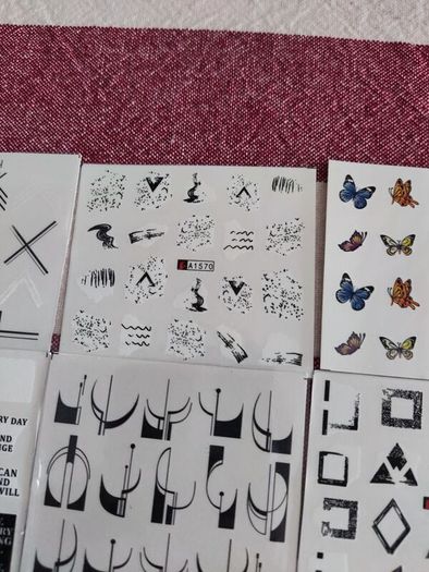 Nail art stickers . 9 sheets