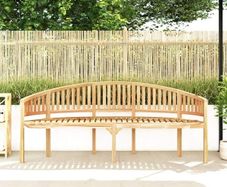 Banana Bench 200 cm Solid Teak Wood