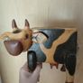 Large Wooden Cow Money Box Image 4