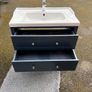 B&Q wide vanity unit in blue Image 2