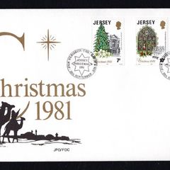 1981 Jersey Christmas Commemorative Stamp First Day cover (FDC)