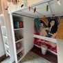 IKEA High Sleeper Bed with Desk, Wardrobe & Storage Image 6