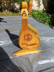 Vintage Ukrainian Bandura Miniature Souvenir - Wooden Decor