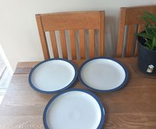 Denby Imperial Blue Dinner Plates x 3