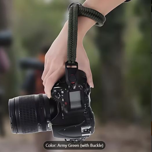 High-Strength Paracord Camera Wrist Strap with Quick Release - Professional Anti-Drop DSLR Hand Strap - 21244
