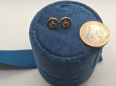 9ct yellow gold  claddagh earrings