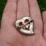 Vintage Sterling Silver 925 Brooch 1"x1" Image 3