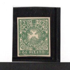 1922 Ireland O'Loughlin Murphy & Bolan 2d Green Imperf mint never hinged (MNH)