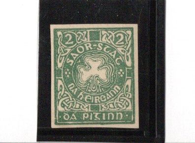 1922 Ireland O'Loughlin Murphy & Bolan 2d Green Imperf mint never hinged (MNH)
