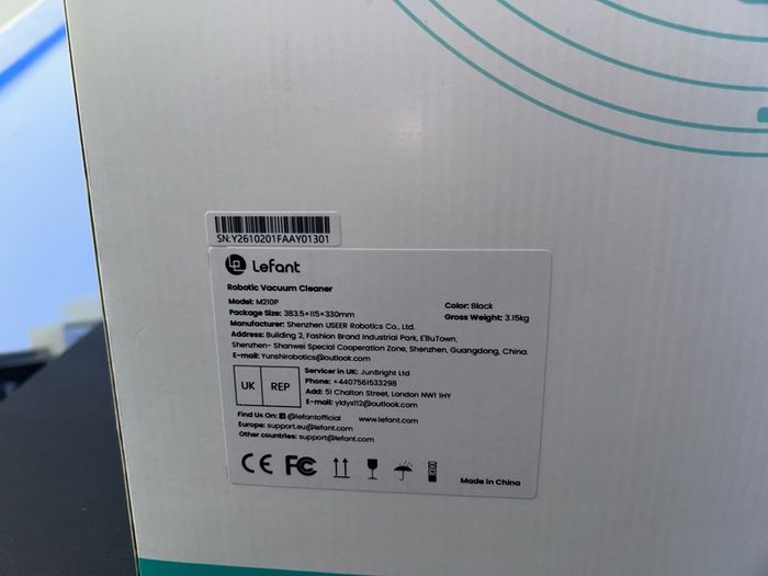 Lefant M201P Robot Vacuum Cleaner