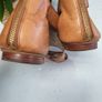 MICHAEL KORS tan gladiator sandals with gold zip Sz 7 UK Image 8