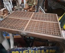 Vintage Wooden Printers Tray