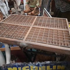 Vintage Wooden Printers Tray