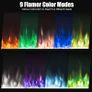FREE P&P | Electric Fireplace Touch Screen Glass Panel Colorful Flame Insert Wall Mounted Heater Remote Control with Crystal&Log Set,900/1800W Image 3