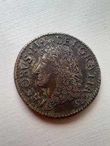 May  1690 Gunmoney Halfcrown .