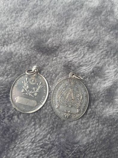2 x solid silver, Congregation medalions