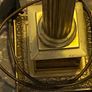 Vintage Brass Corinthian Column Table Lamp Fair Condition Working Image 3