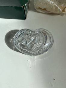 Galway Crystal heart shaped glass box with original packaging