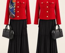 Lisa & Co Wool Jacket Red