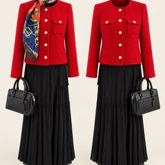 Lisa & Co Wool Jacket Red