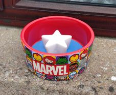 Marvel Pet Dish/bowl (slight Nick On Top).
