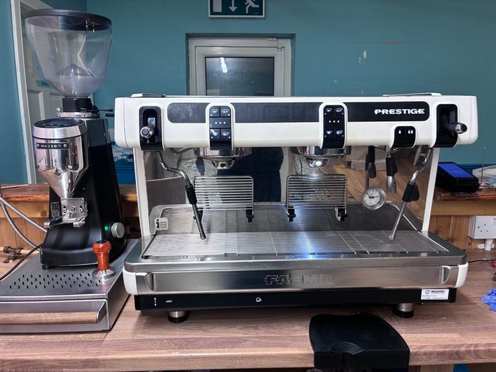 FAEMA Coffee Machine and Mazzer Automatic Grinder