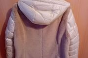 Lebek - Quilted Jacket - Beige with Taupe Faux Fur - UK 12 - BNWT RRP 269