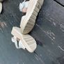 Size 40 cream wedge sandals Image 2