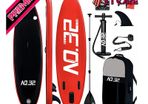 3m Inflatable Stand Up Paddle Board | Inflatable SUP Board Beginner's Surfboard Kit w/Adjustable Paddle | Air Pump w/Pressure Guage | Repair Kit | Premium Leash & Carry Backpack MULTIPLE COLOURS AVAILABLE (FREE SHIPPING)