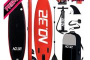 3m Inflatable Stand Up Paddle Board | Inflatable SUP Board Beginner's Surfboard Kit w/Adjustable Paddle | Air Pump w/Pressure Guage | Repair Kit | Premium Leash &amp; Carry Backpack MULTIPLE COLOURS AVAILABLE (FREE SHIPPING)