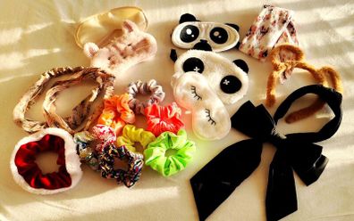 Girls Hair Accessories and Eye Sleep Masks