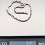 925 Vintage Italian Sterling Silver Box Chain Bracelet Image 10