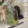 ShabbyChic Heavy Glass Bag Vase with Flowers Image 2