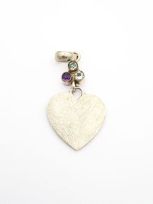 Amethyst, Quartz & Prasiolite Sterling Silver Pendant