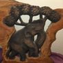 Carved Wooden Elephant Wall Hanging Image 2